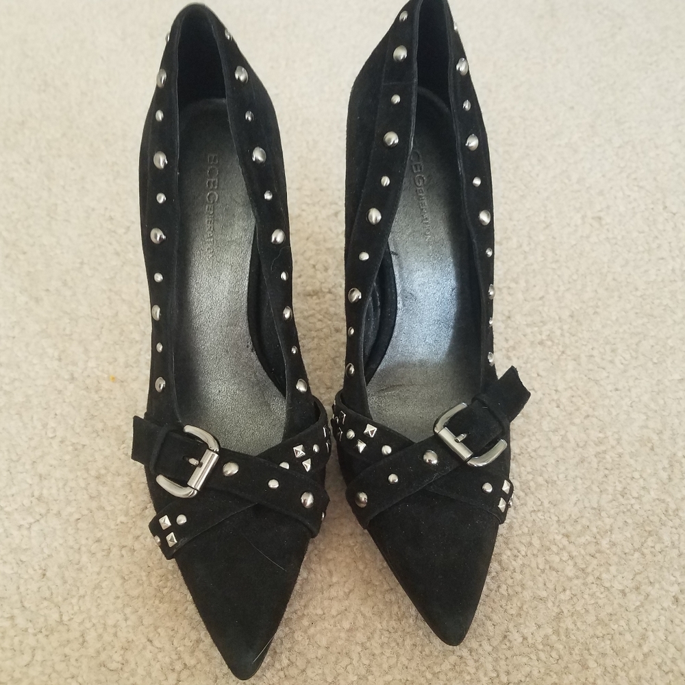 Black suede heels by BCB Generation